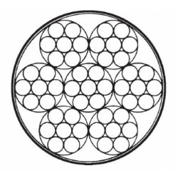 Mikrolinki ze stali nierdzewnej 1.4401 Konstrukcja 7 x 7 w koszulce poliamidowej