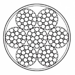Mikrolinki ze stali nierdzewnej 1.4401 Konstrukcja 7 x 19 w koszulce poliamidowej