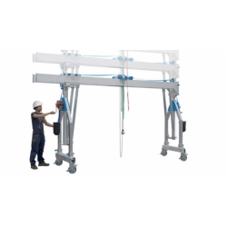 Ręczna winda do ustawiania wysokości w aluminiowych suwnicach bramowych